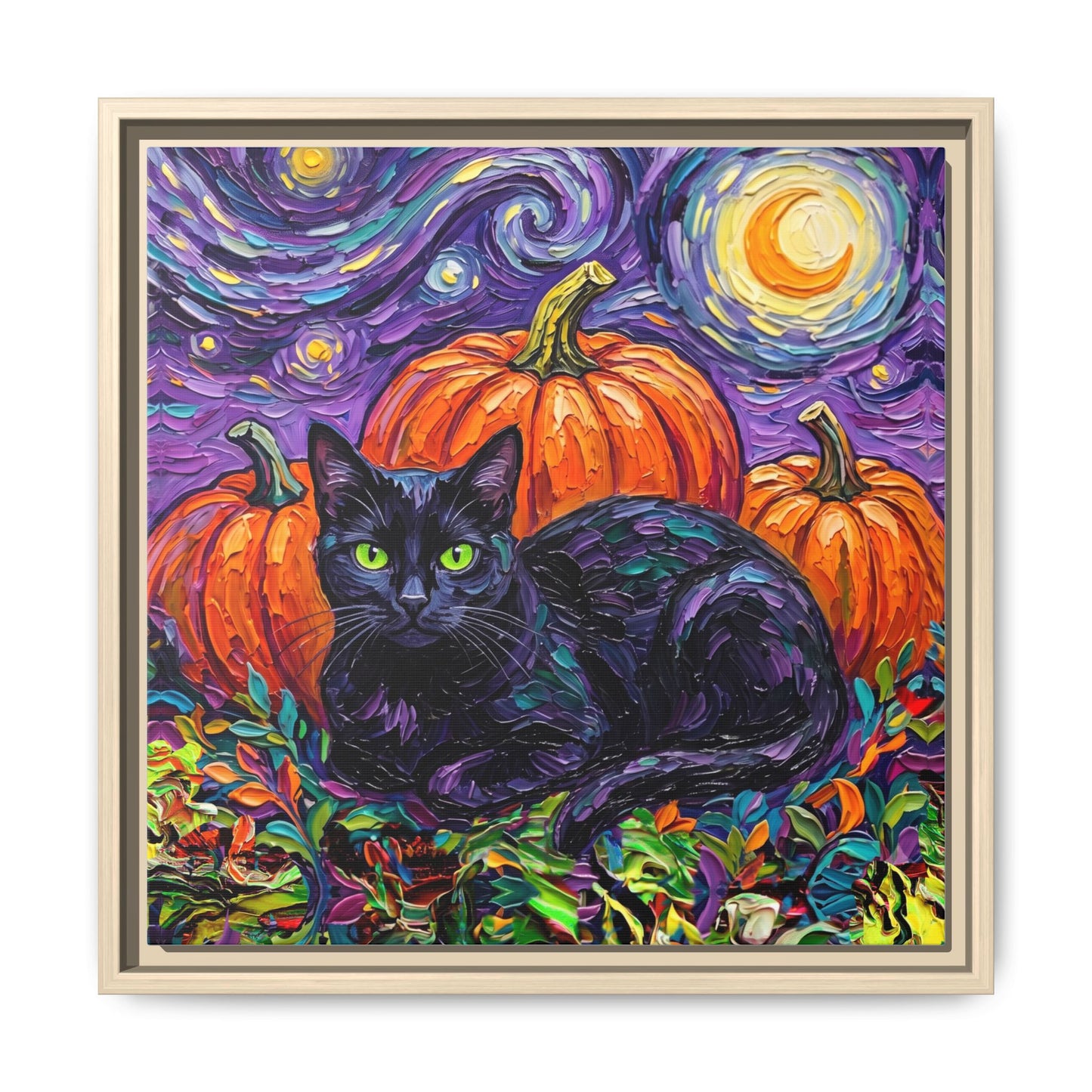 "Harvest Moon" Framed Canvas Wall Art