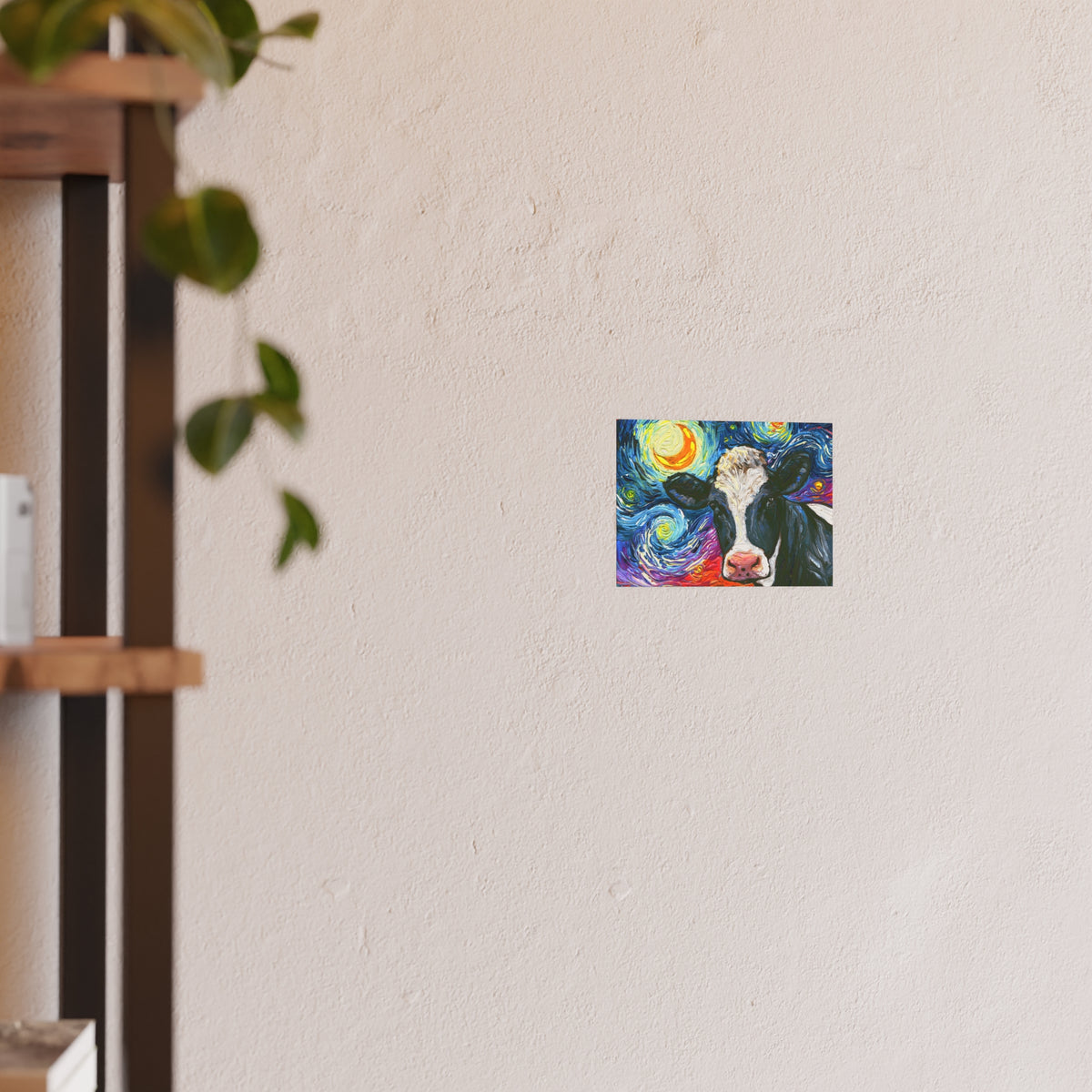 "Holstein Night" Wall Art Paper Print