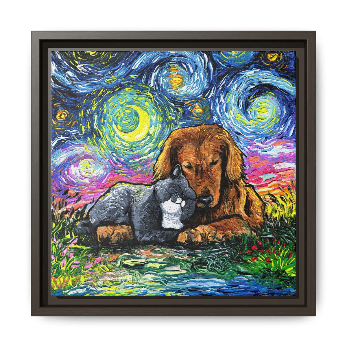 "Best Friends" Framed Canvas Wall Art