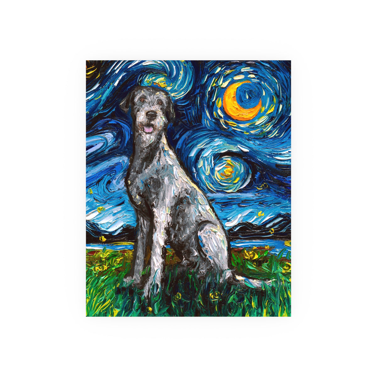 "Irish Wolfhound" Wall Art Paper Print