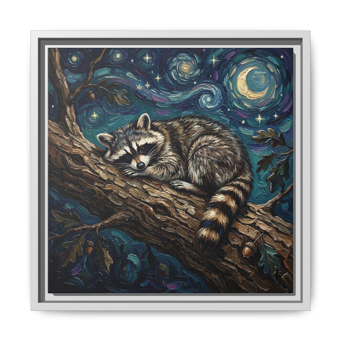 "Midnight Bandit" Framed Canvas Wall Art