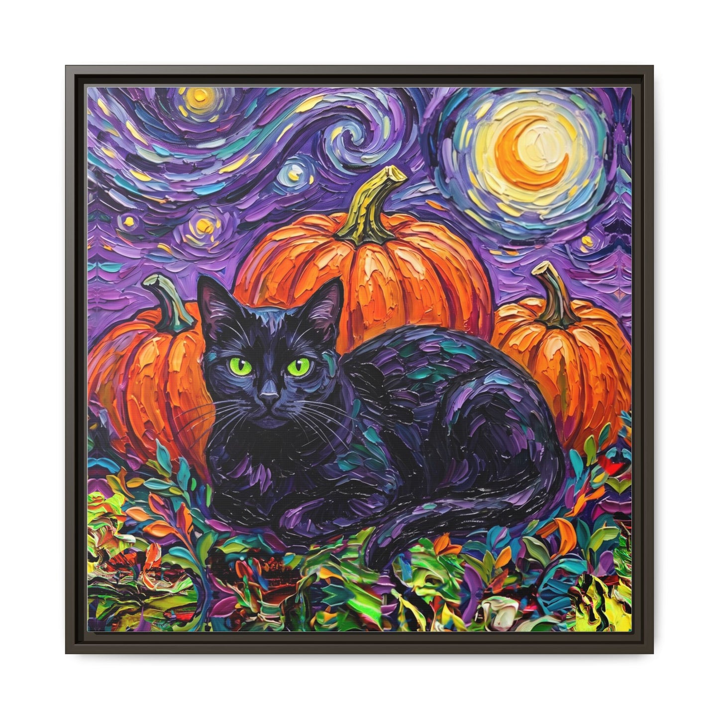 "Harvest Moon" Framed Canvas Wall Art