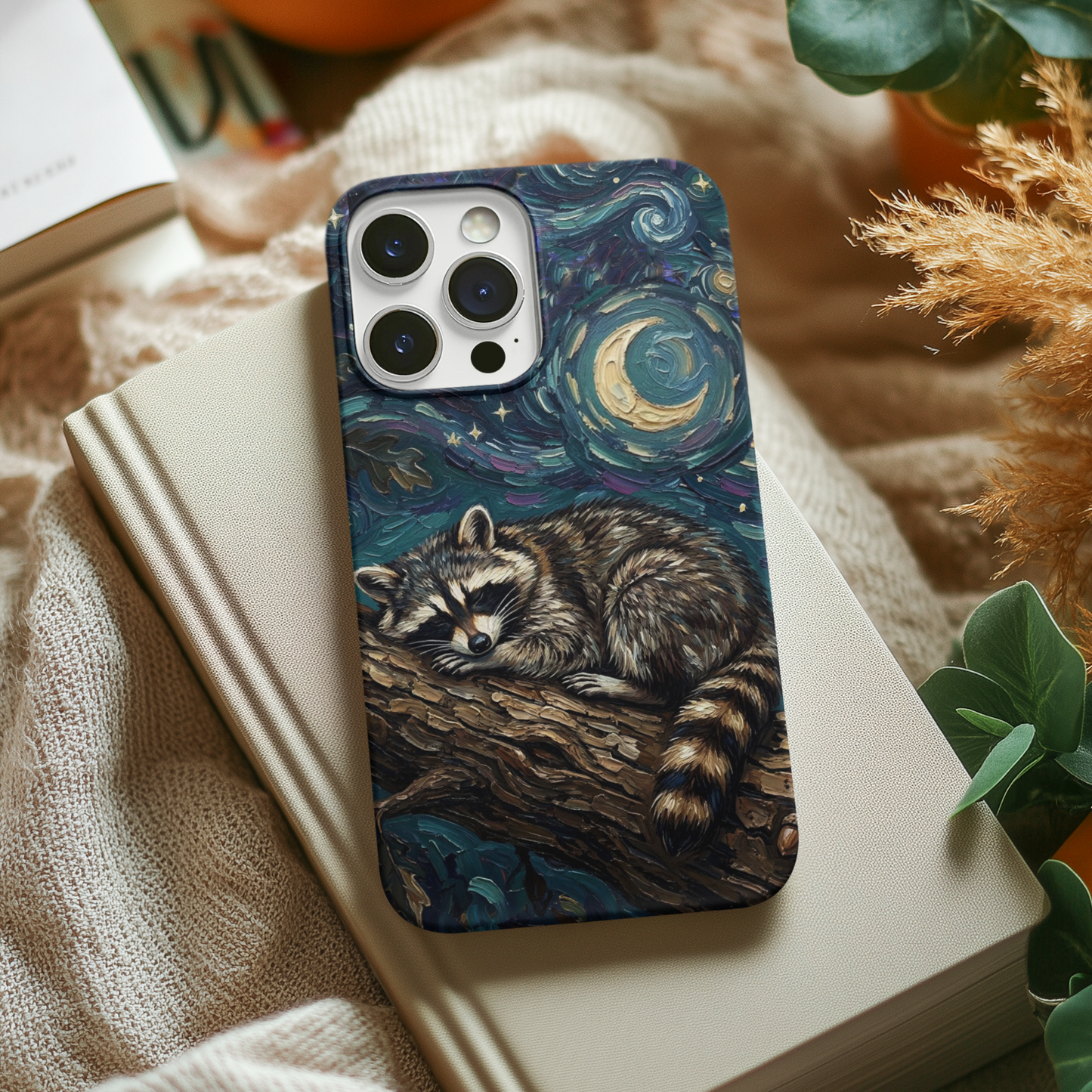 Raccoon Starry Night Animal Phone Case