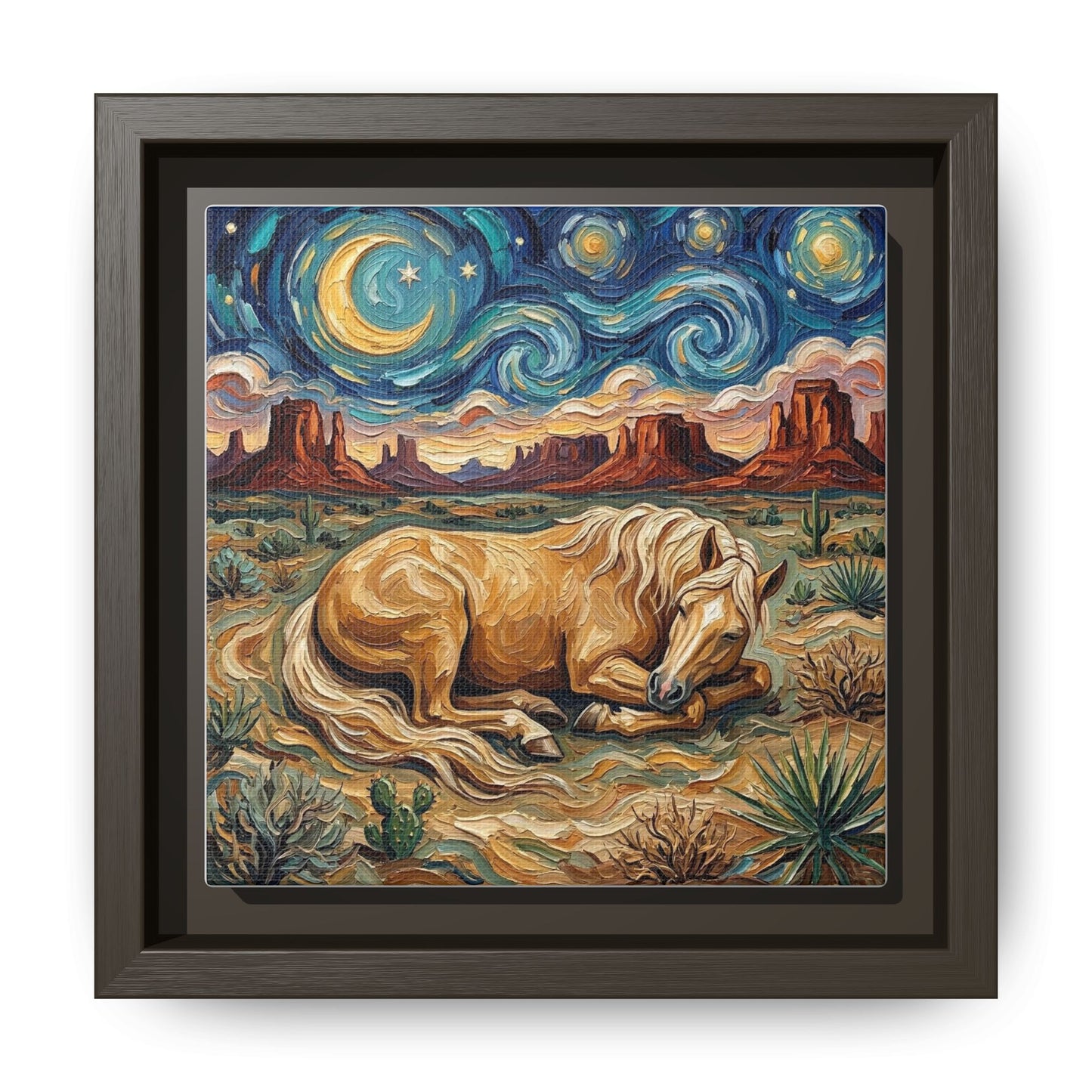 "Palomino Night" Framed Canvas Wall Art
