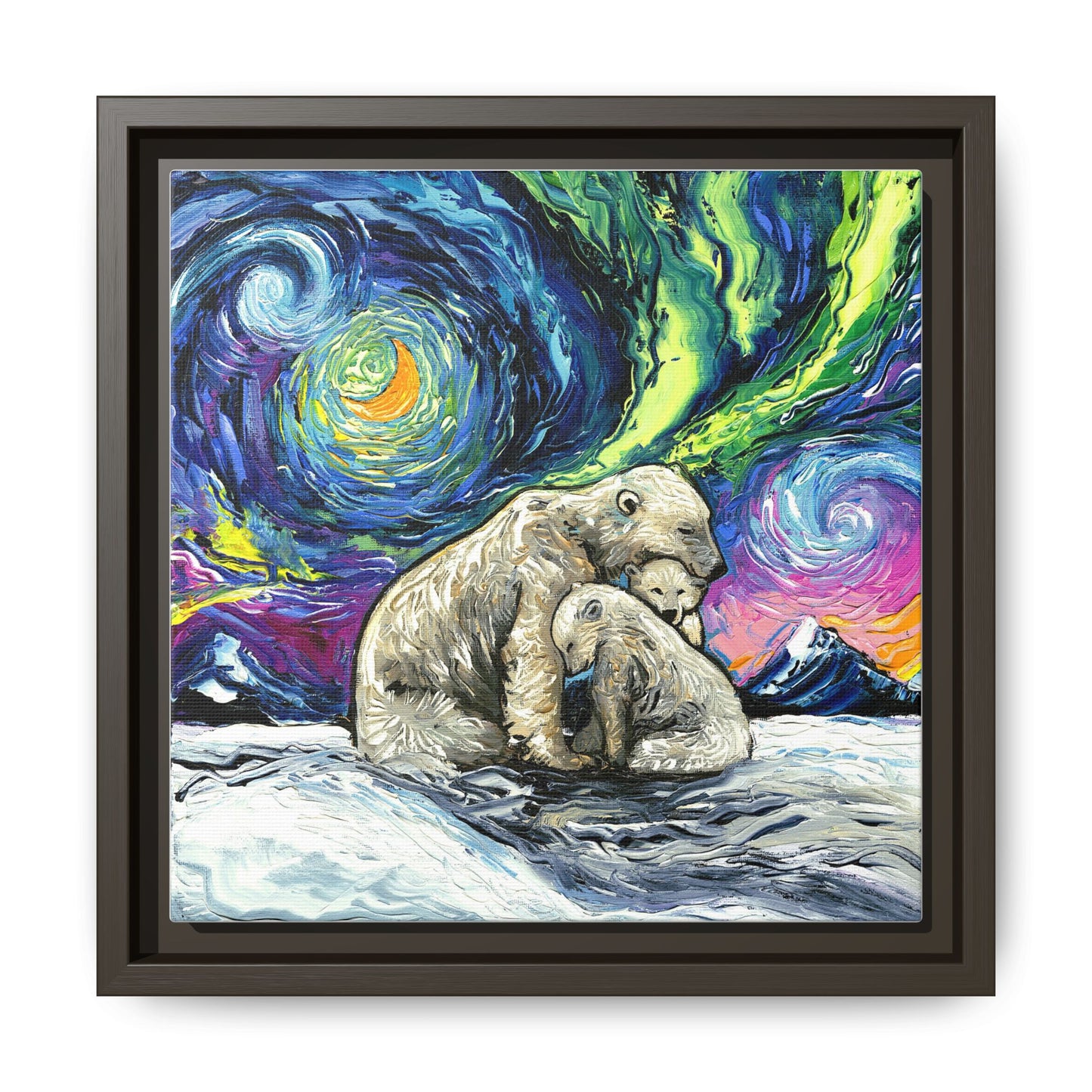 "Polar Night" Framed Canvas Wall Art