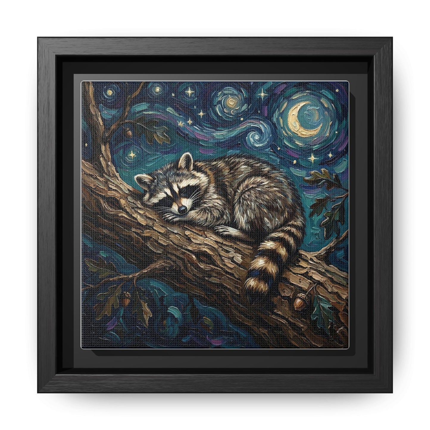 "Midnight Bandit" Framed Canvas Wall Art
