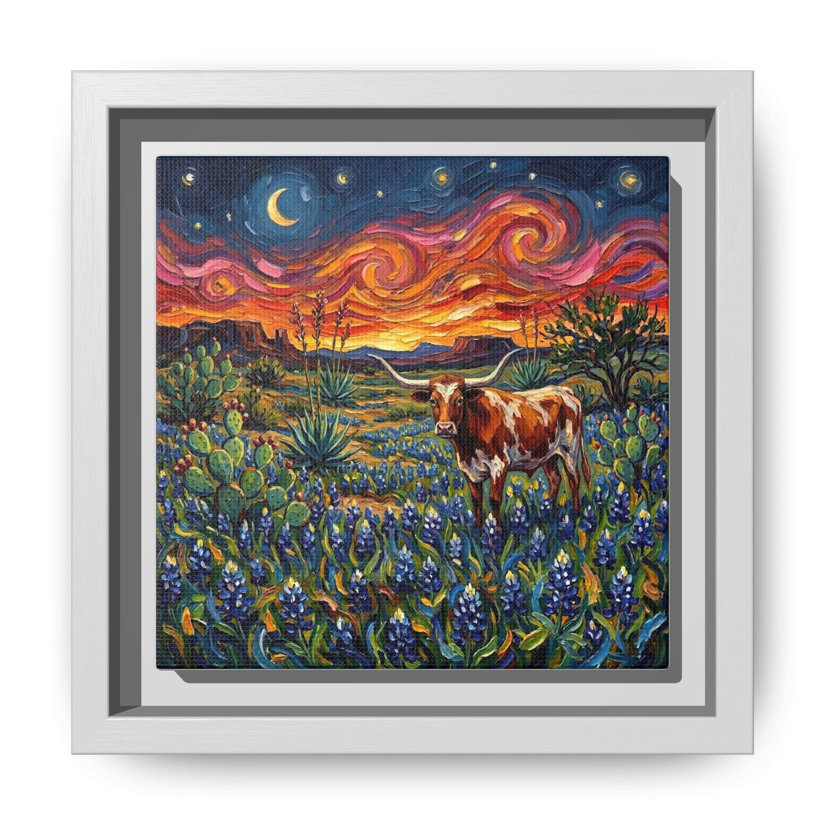 "Texas Night" Framed Canvas Wall Art