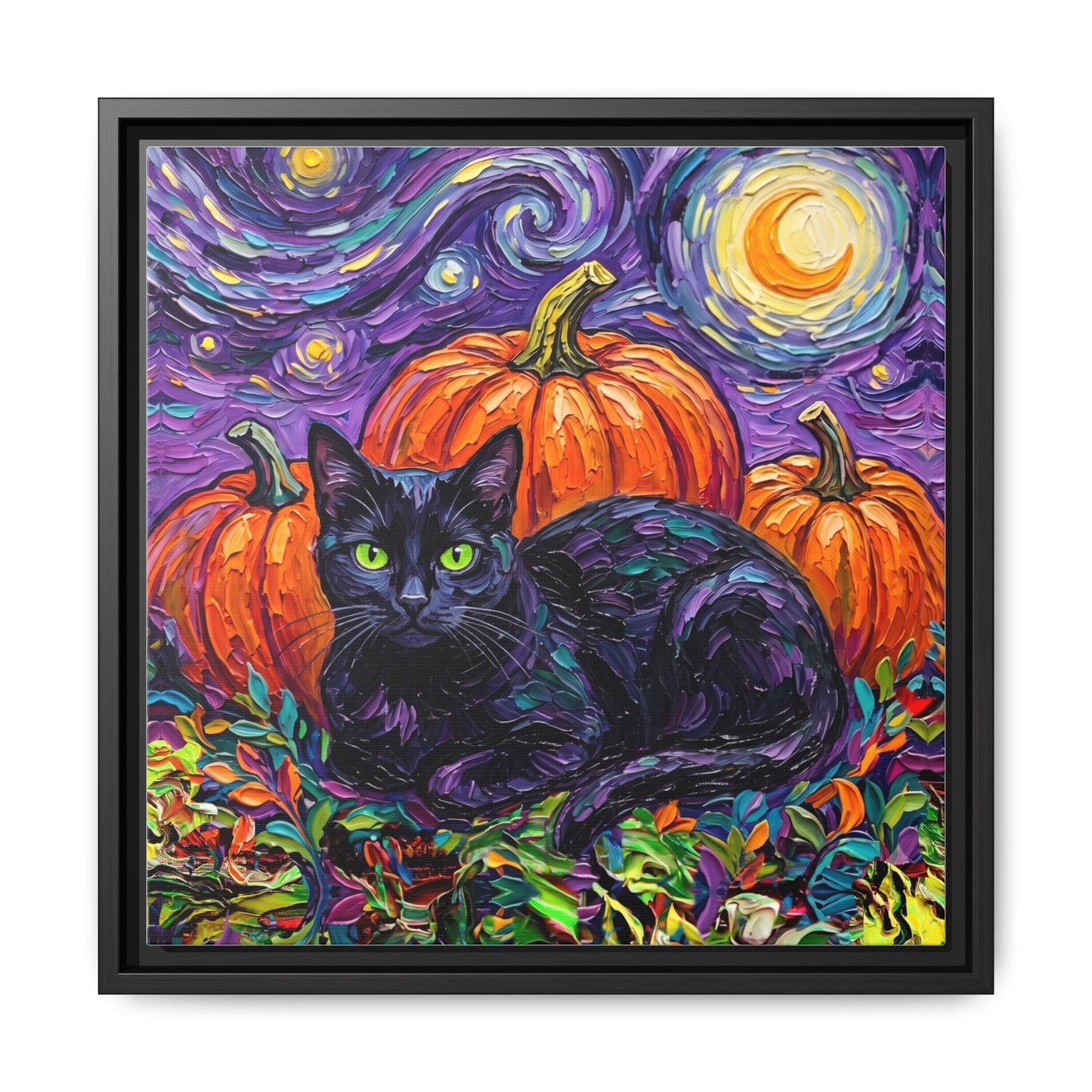 "Harvest Moon" Framed Canvas Wall Art