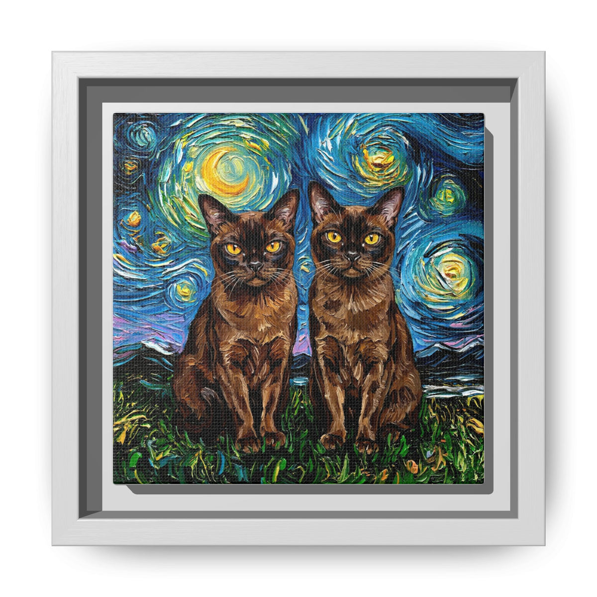 "Burmese Night" Framed Canvas Wall Art