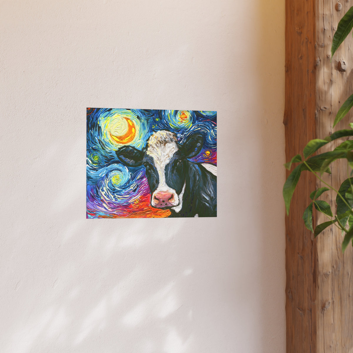 "Holstein Night" Wall Art Paper Print