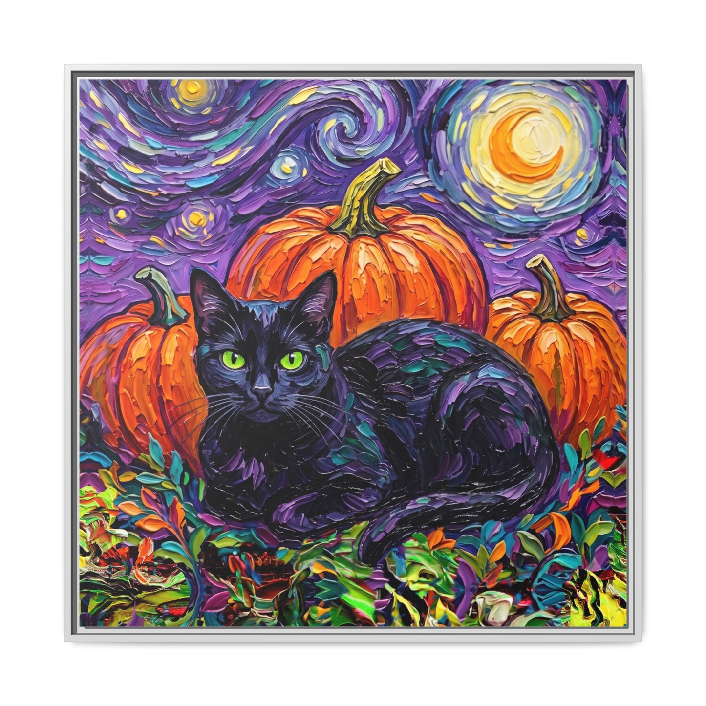 "Harvest Moon" Framed Canvas Wall Art