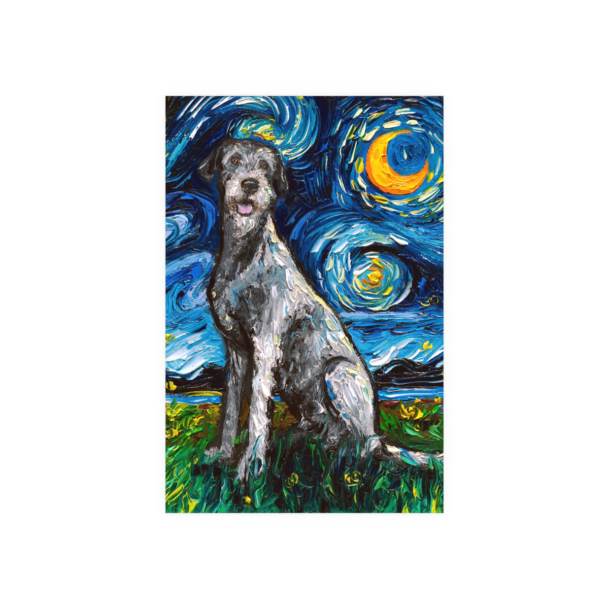 "Irish Wolfhound" Wall Art Paper Print