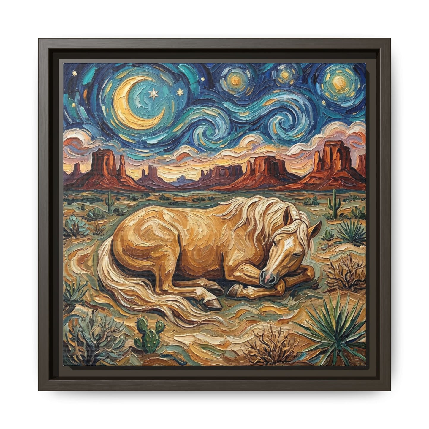 "Palomino Night" Framed Canvas Wall Art