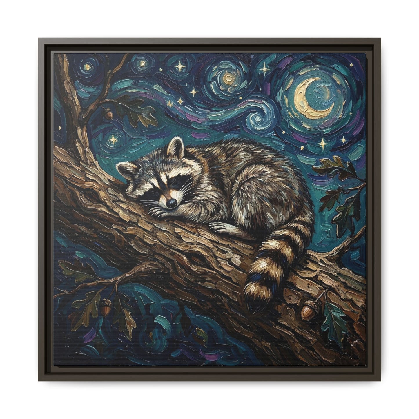 "Midnight Bandit" Framed Canvas Wall Art