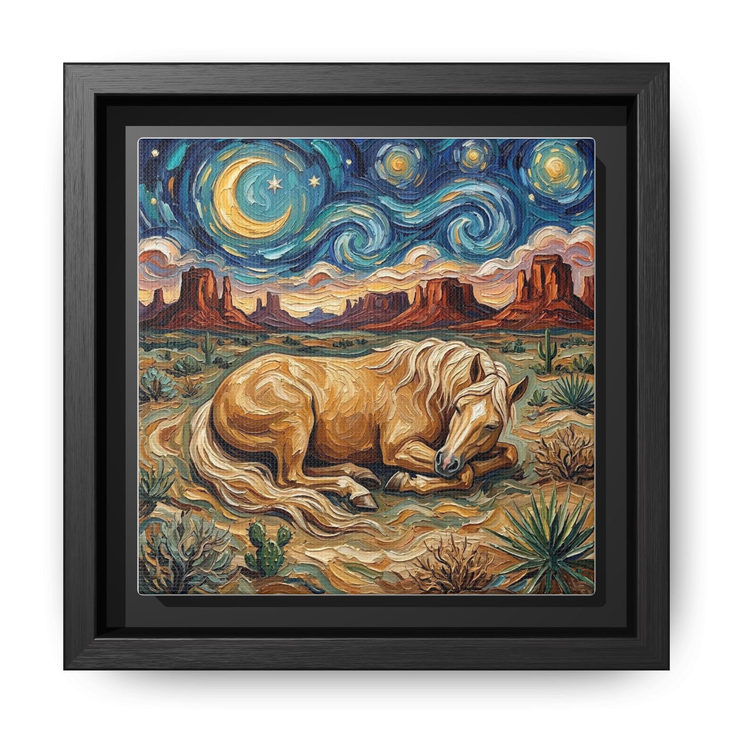 "Palomino Night" Framed Canvas Wall Art