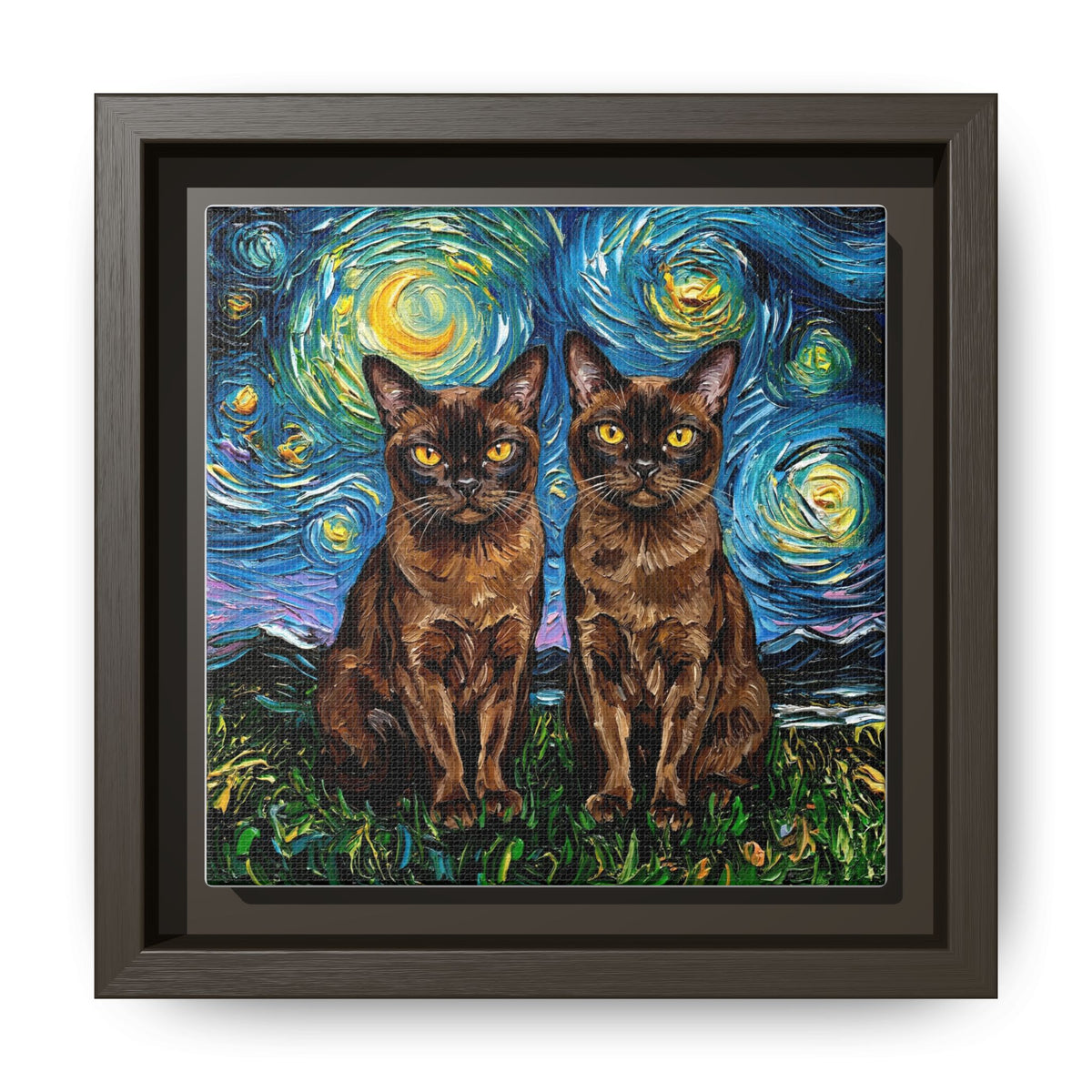 "Burmese Night" Framed Canvas Wall Art