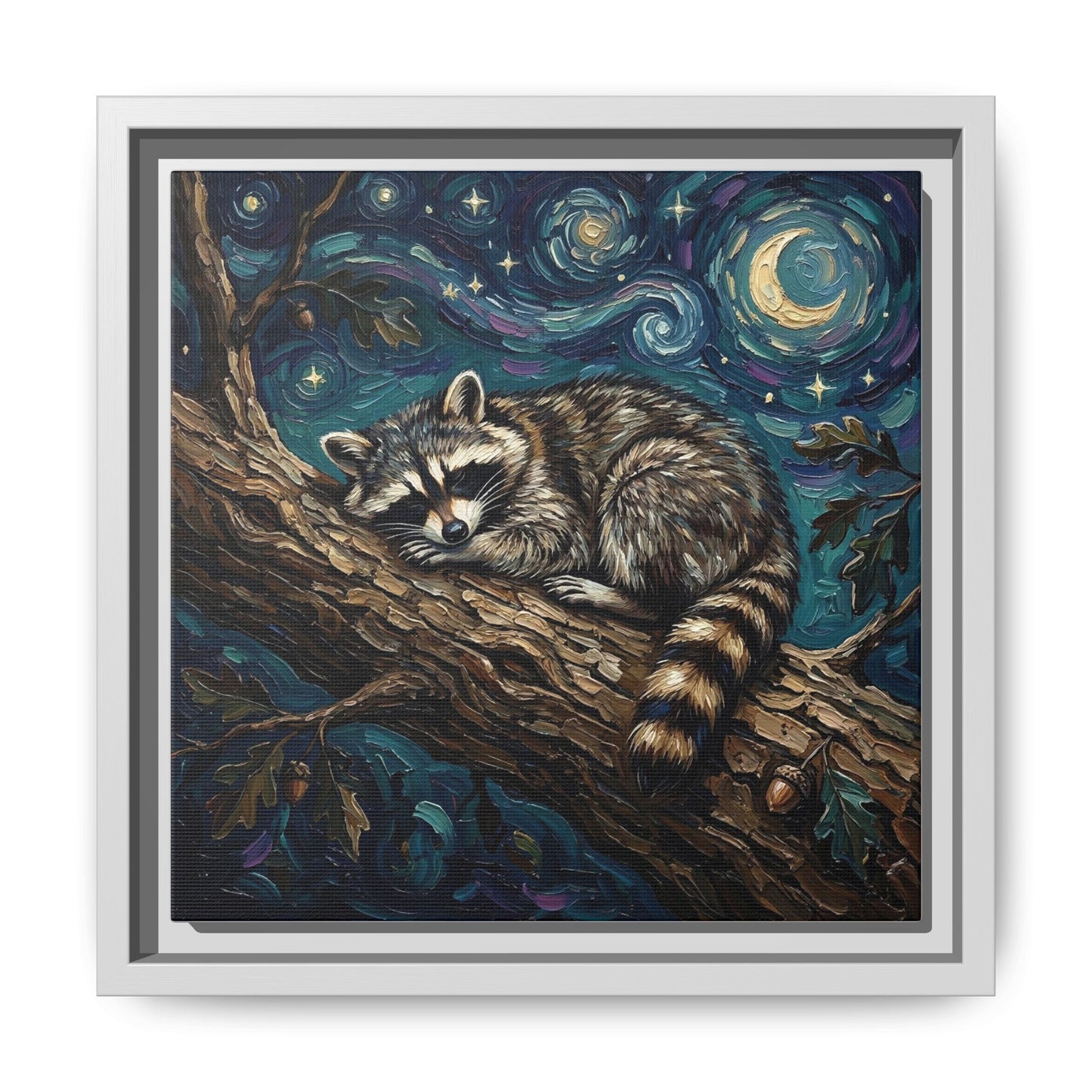 "Midnight Bandit" Framed Canvas Wall Art