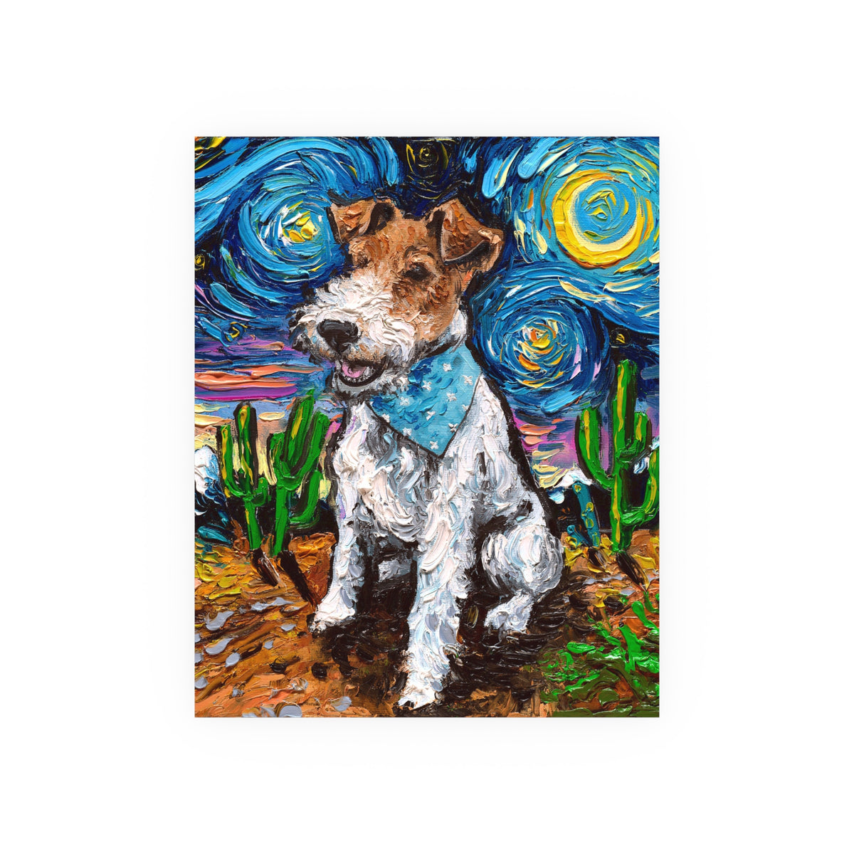 "Westie Night" Wall Art Paper Print
