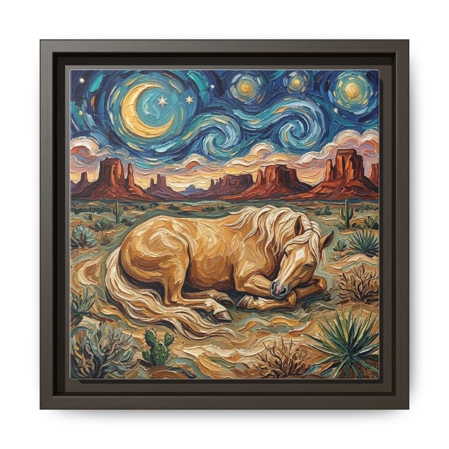 "Palomino Night" Framed Canvas Wall Art