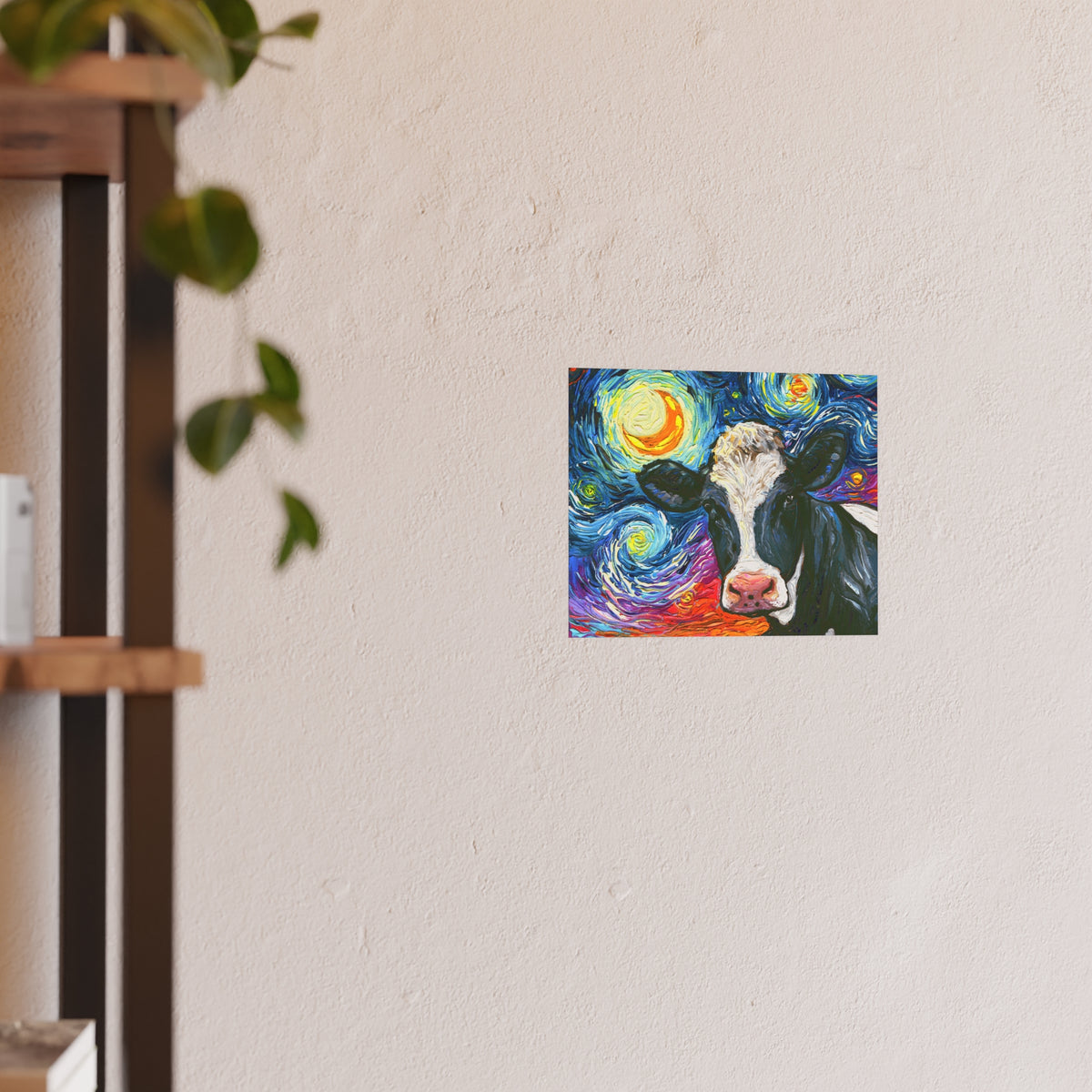 "Holstein Night" Wall Art Paper Print