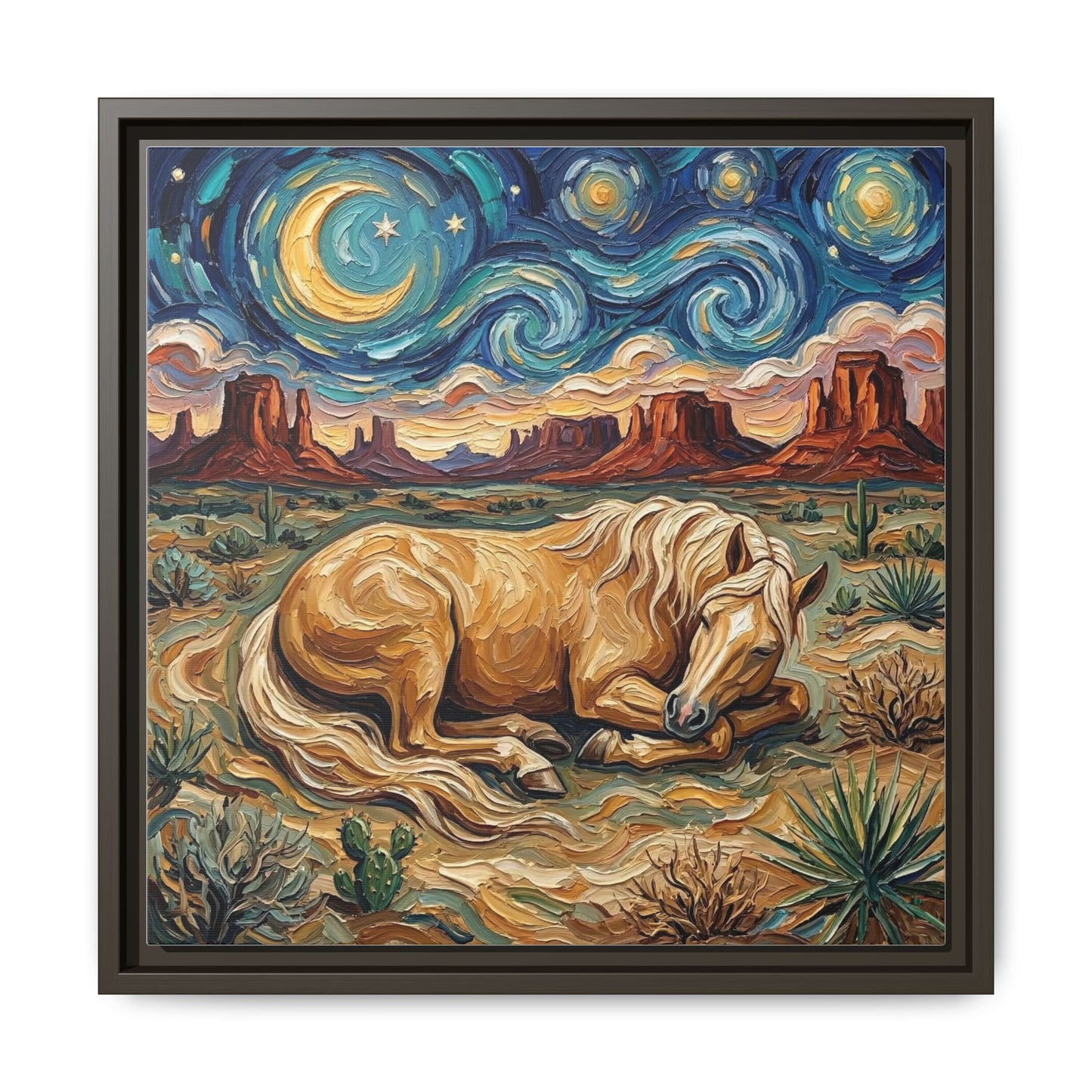 "Palomino Night" Framed Canvas Wall Art