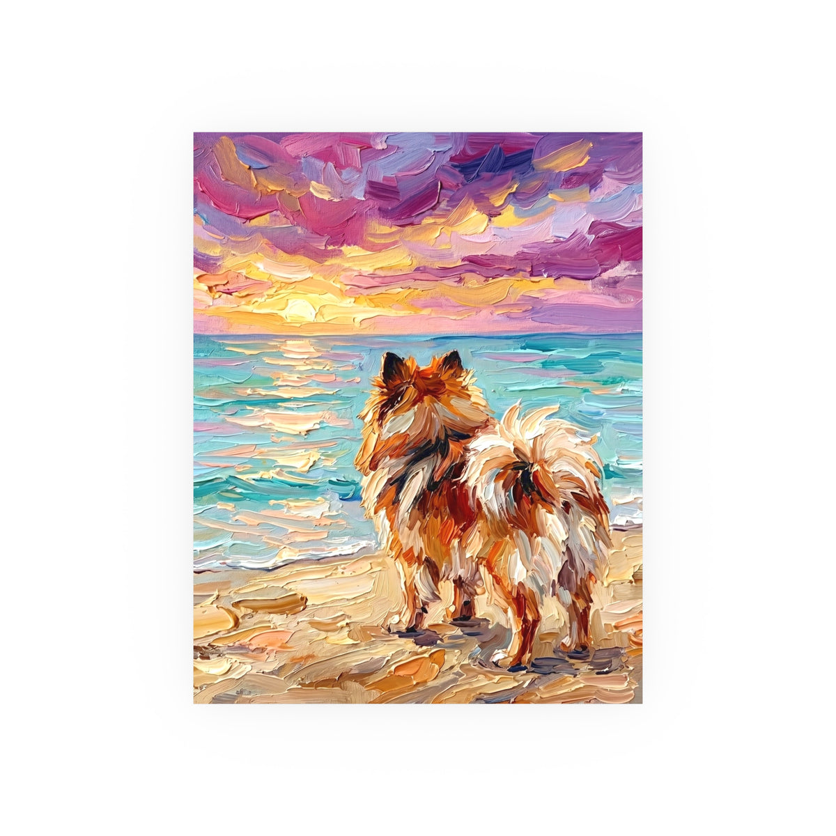 "Summer Sunset - Pomeranian" Wall Art Paper Print