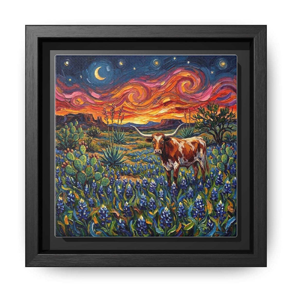 "Texas Night" Framed Canvas Wall Art