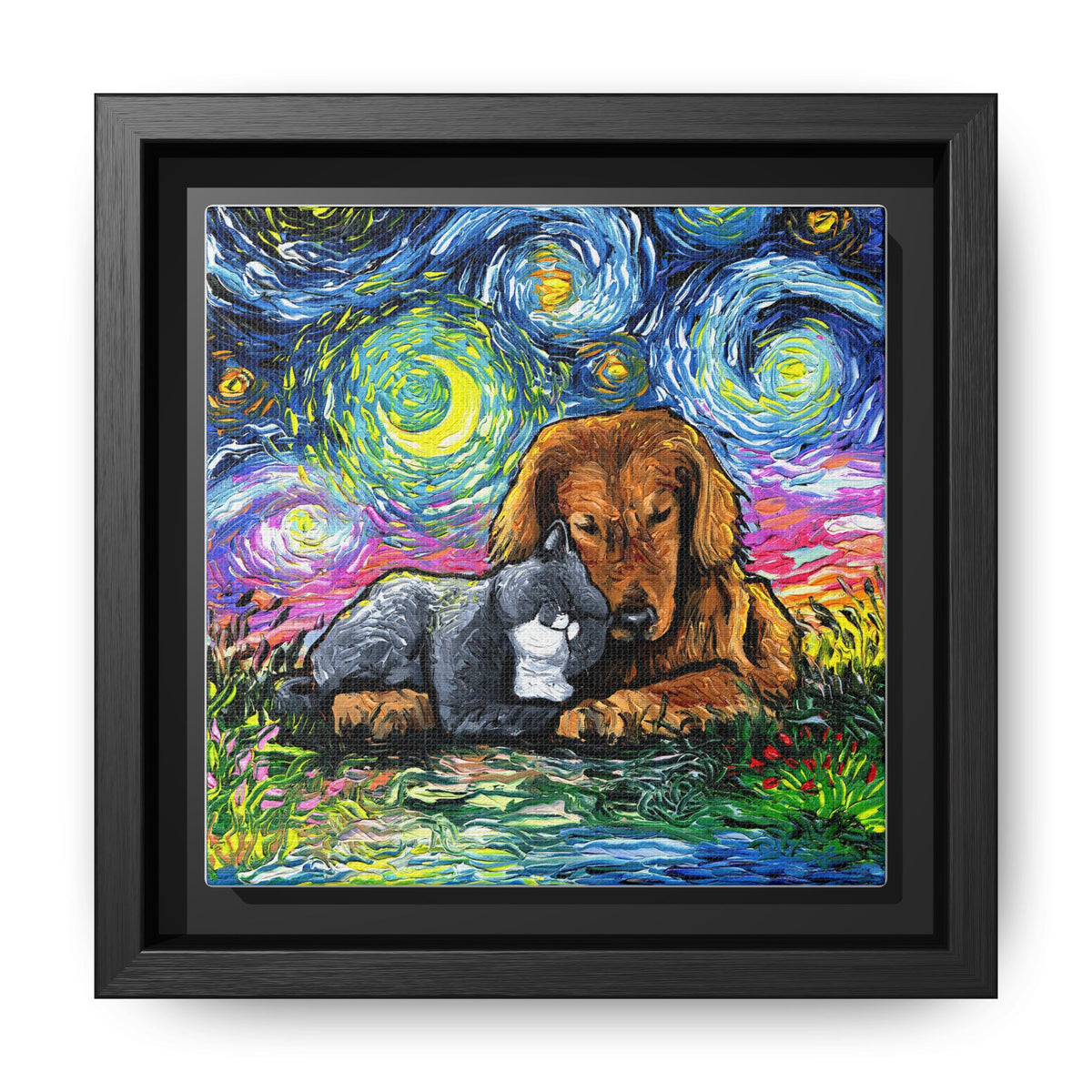 "Best Friends" Framed Canvas Wall Art