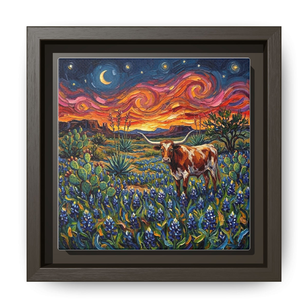 "Texas Night" Framed Canvas Wall Art