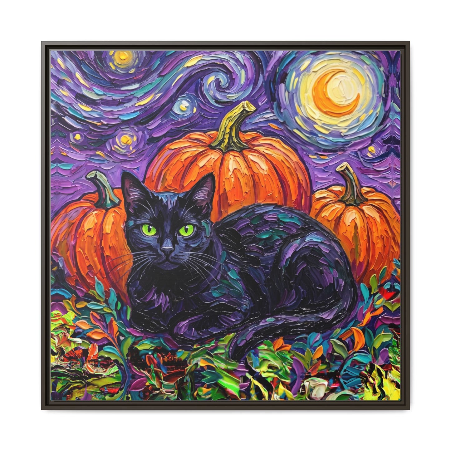 "Harvest Moon" Framed Canvas Wall Art