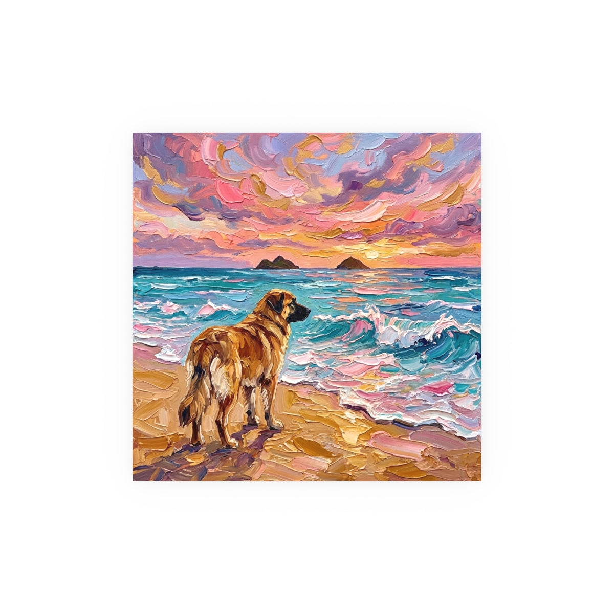 Beach Day - Leonberger" Wall Art Paper Print