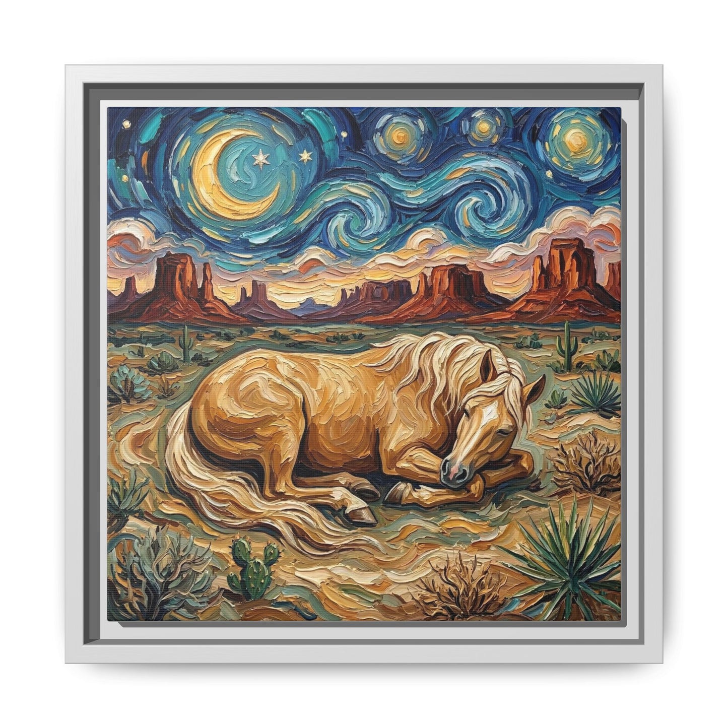 "Palomino Night" Framed Canvas Wall Art