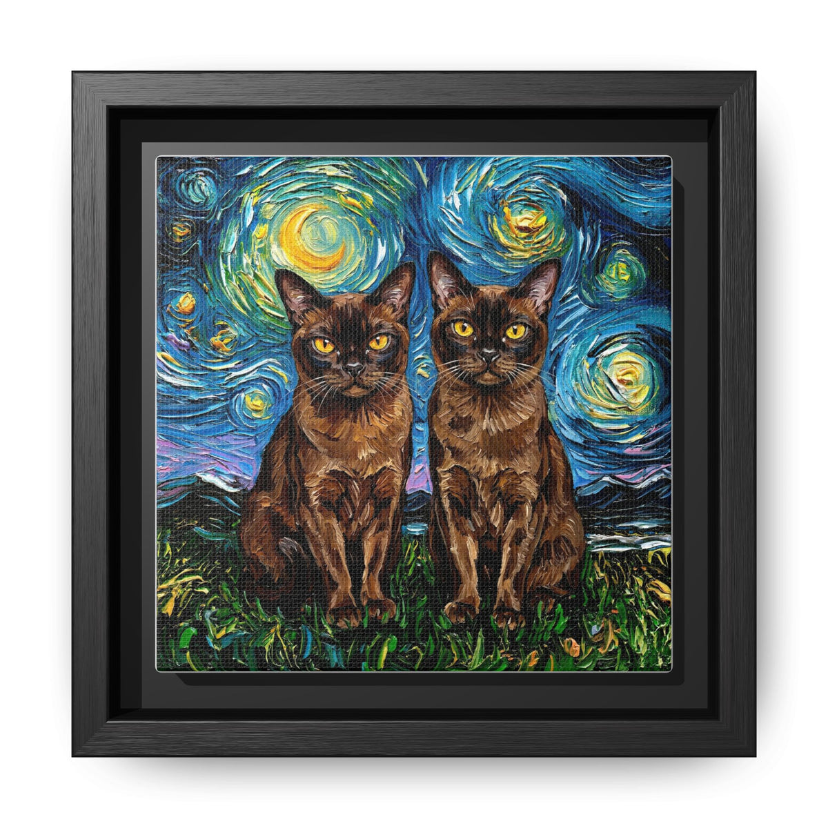 "Burmese Night" Framed Canvas Wall Art