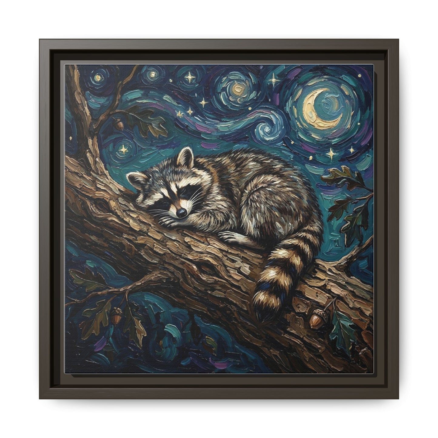 "Midnight Bandit" Framed Canvas Wall Art