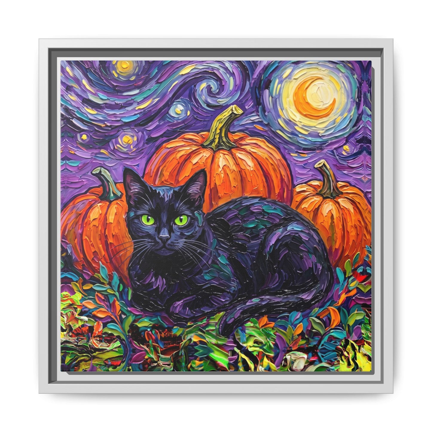 "Harvest Moon" Framed Canvas Wall Art
