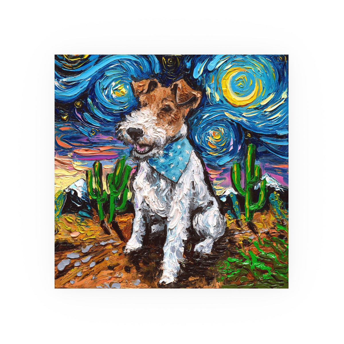 "Westie Night" Wall Art Paper Print