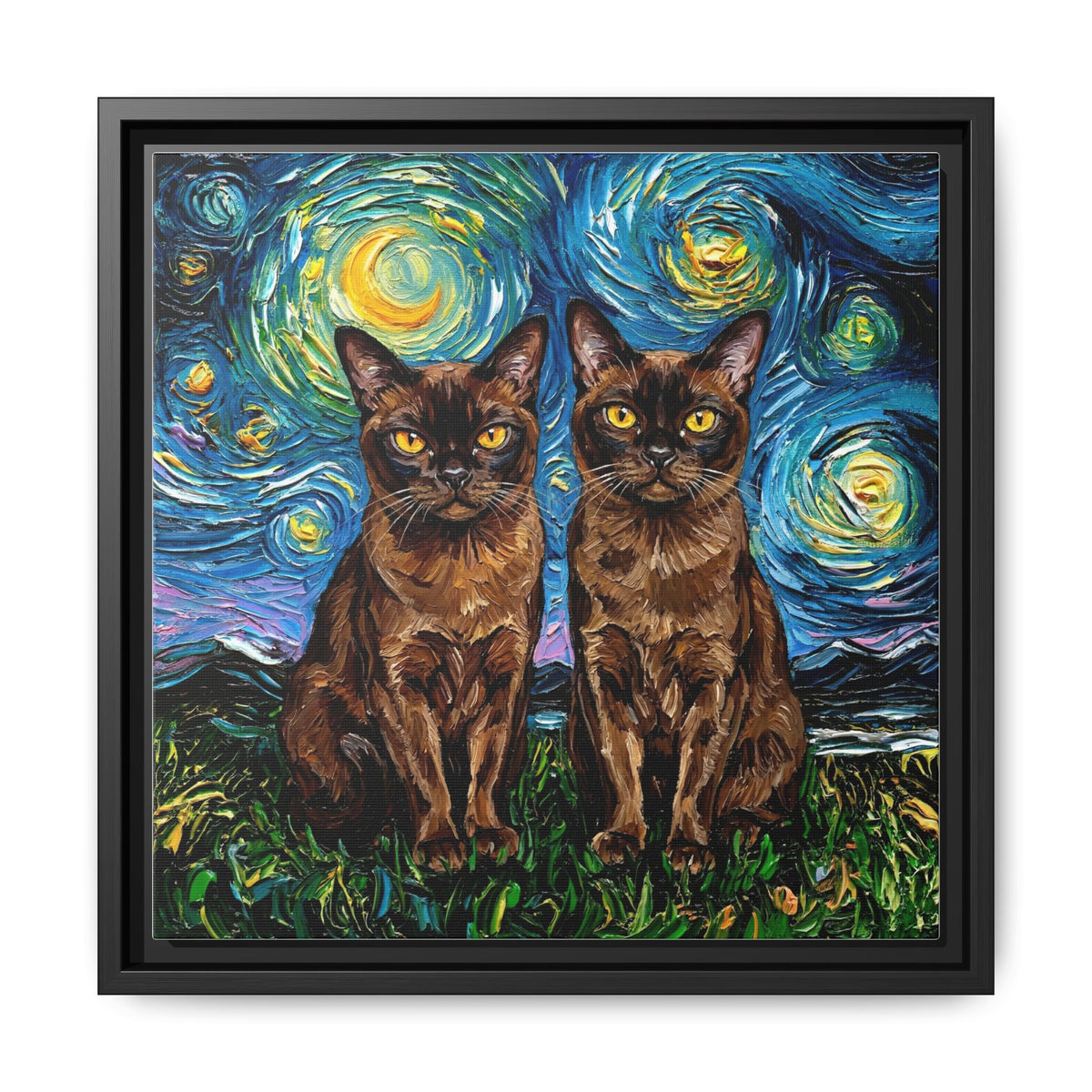 "Burmese Night" Framed Canvas Wall Art