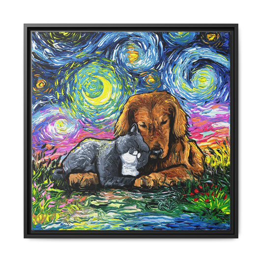 "Best Friends" Framed Canvas Wall Art