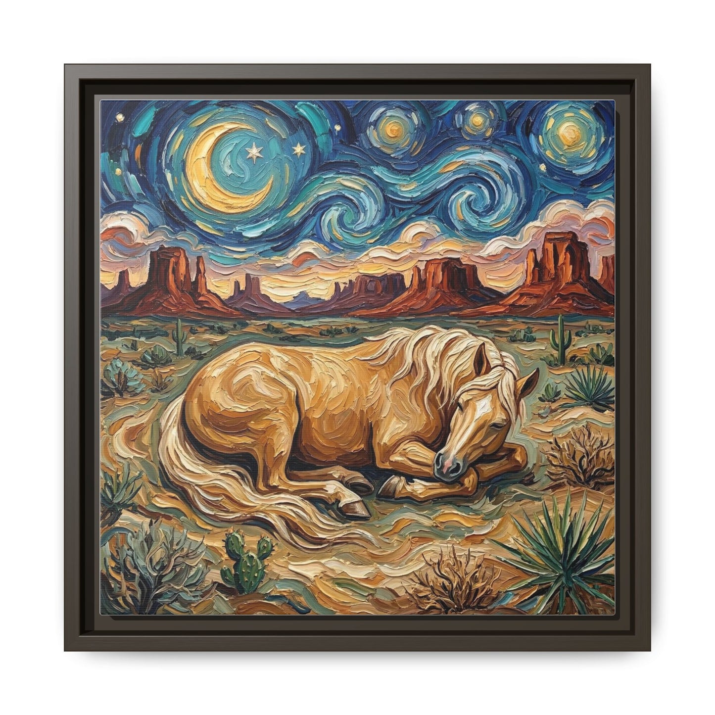 "Palomino Night" Framed Canvas Wall Art