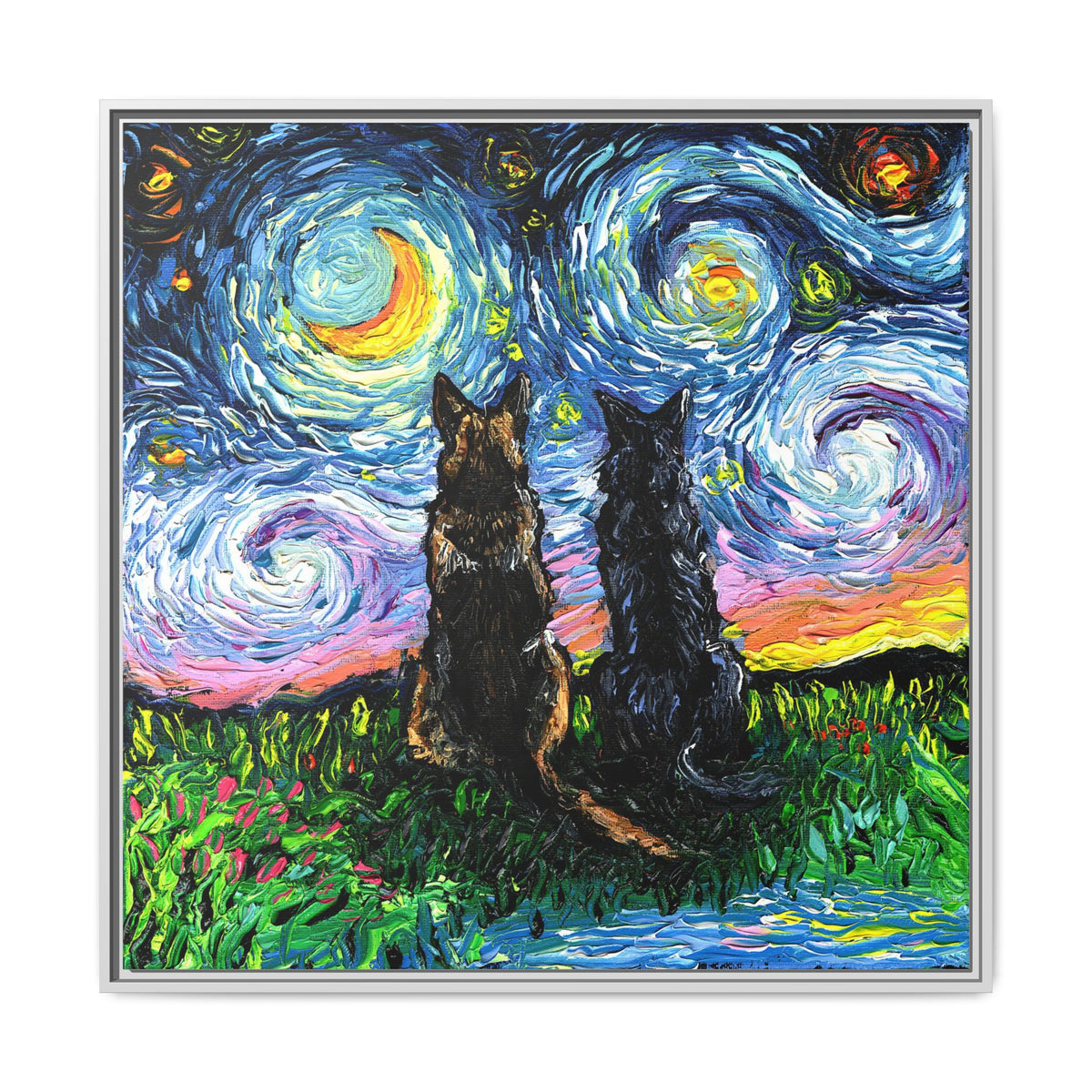 "Soulmates" Framed Canvas Wall Art