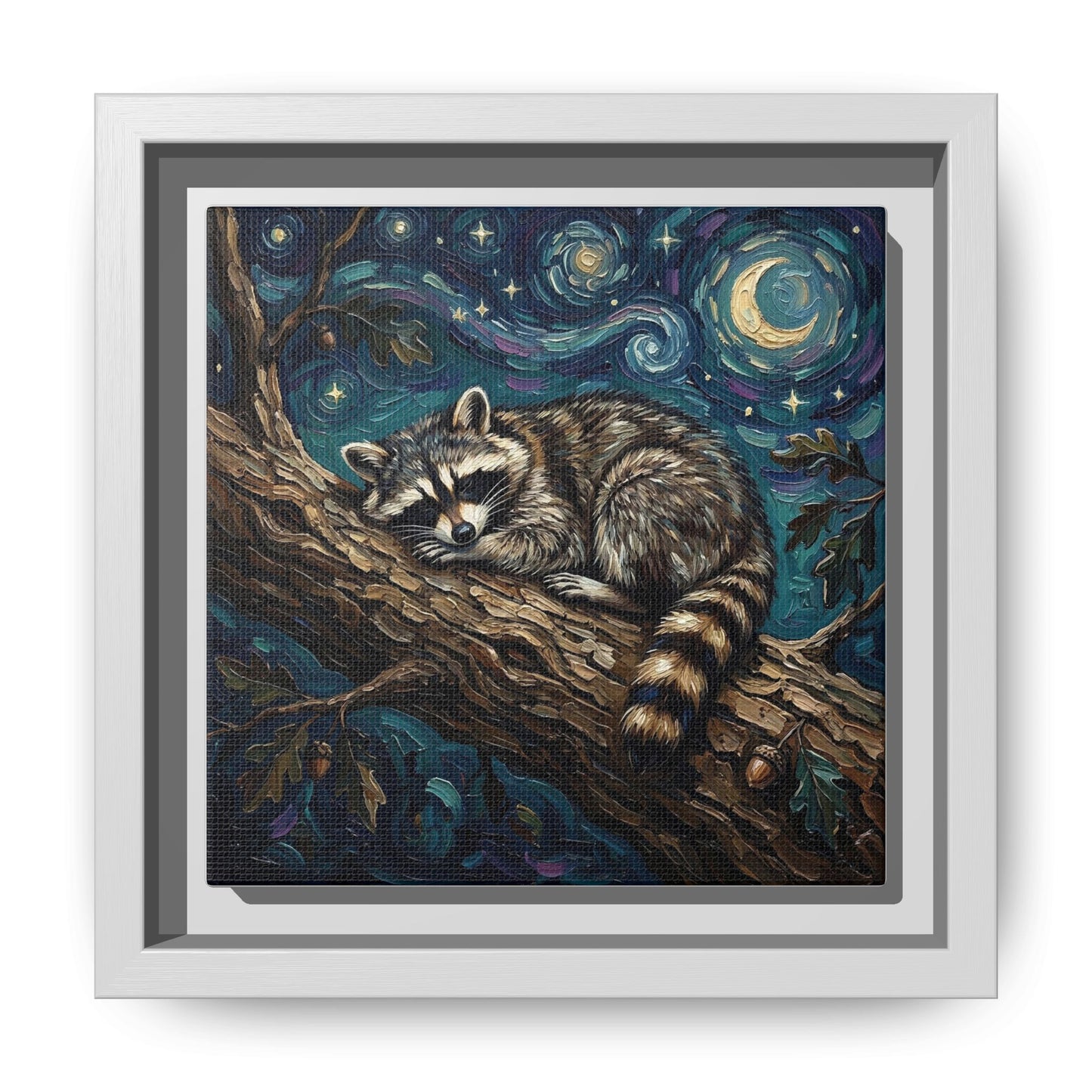 "Midnight Bandit" Framed Canvas Wall Art