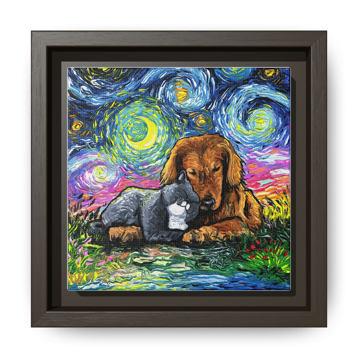 "Best Friends" Framed Canvas Wall Art