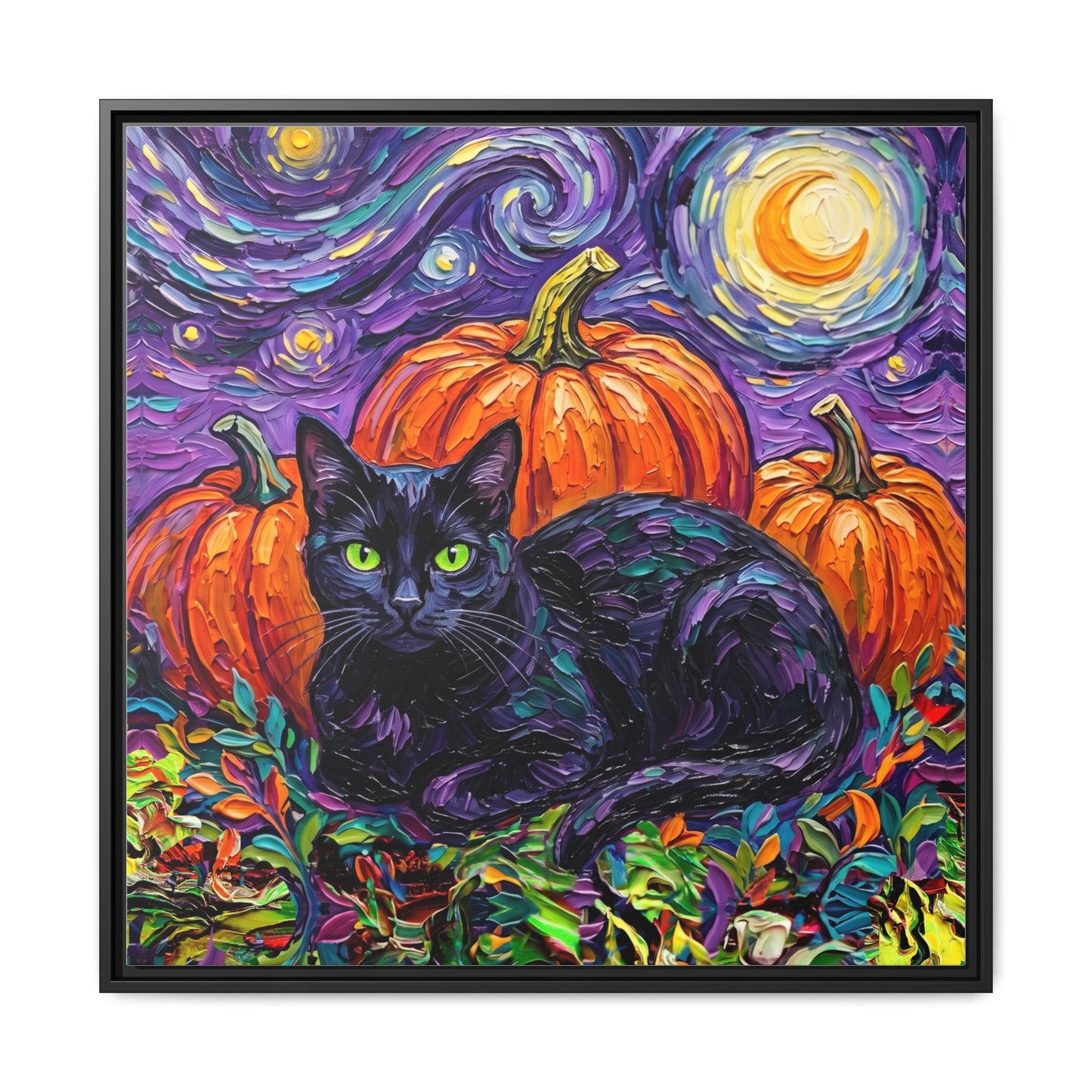 "Harvest Moon" Framed Canvas Wall Art