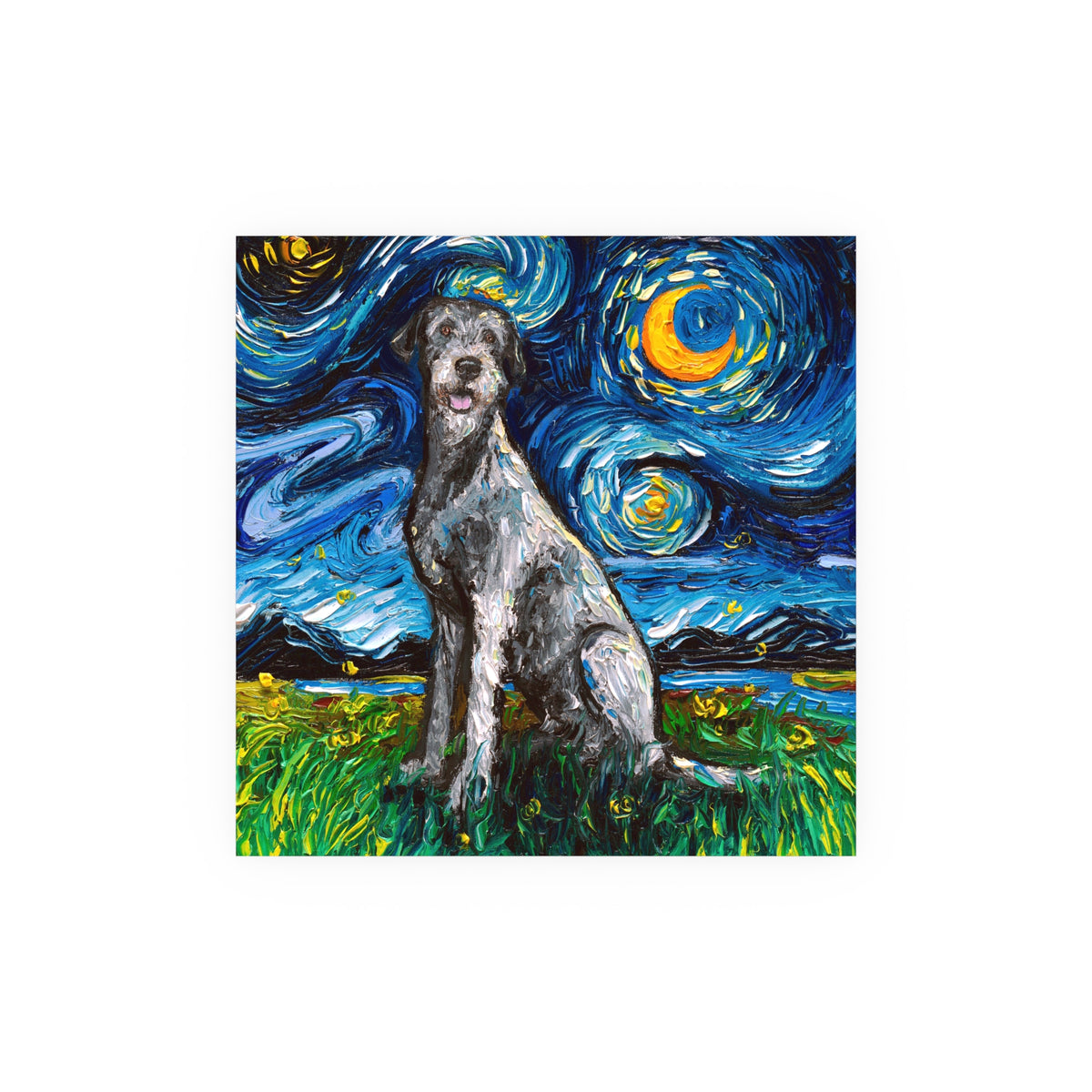 "Irish Wolfhound" Wall Art Paper Print