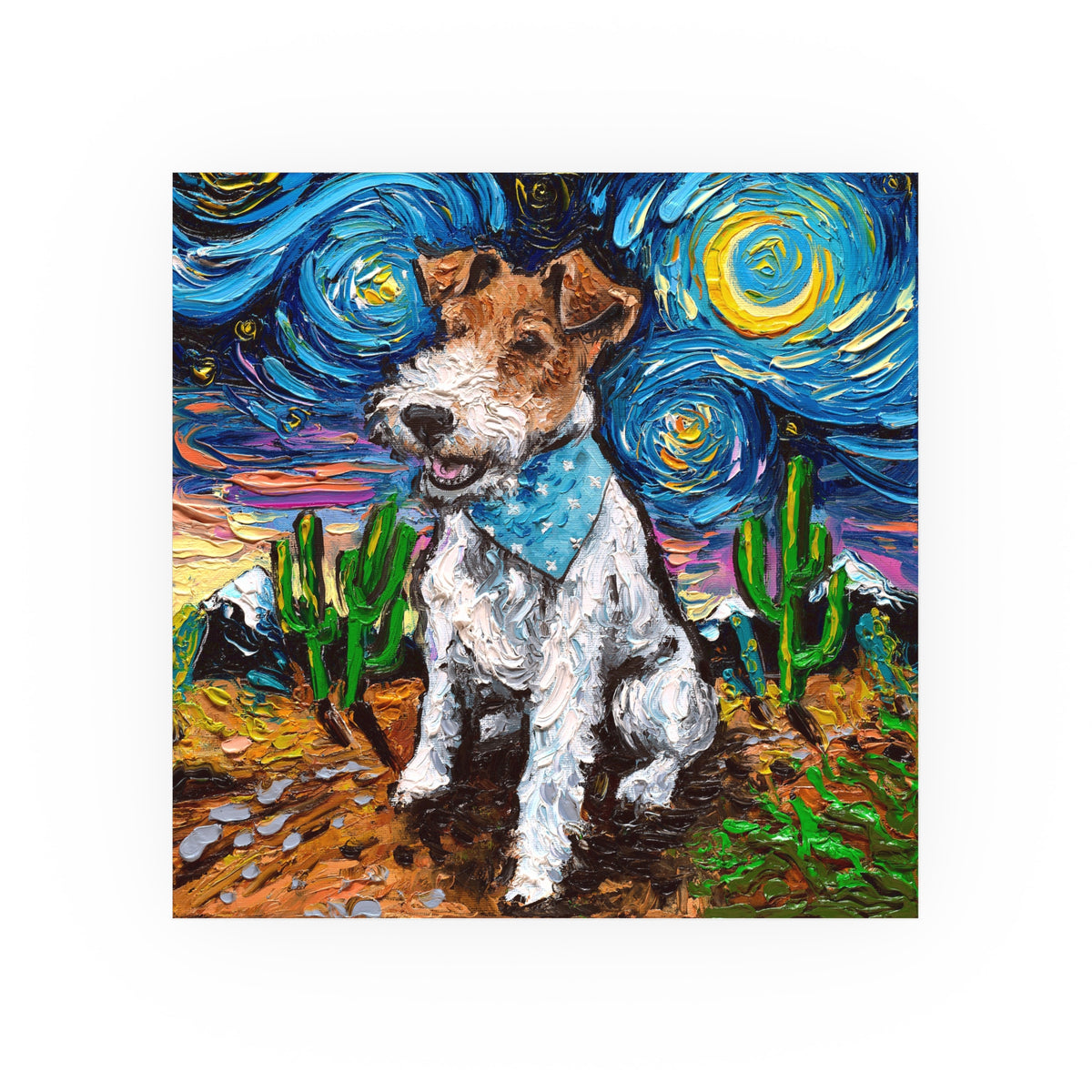 "Westie Night" Wall Art Paper Print