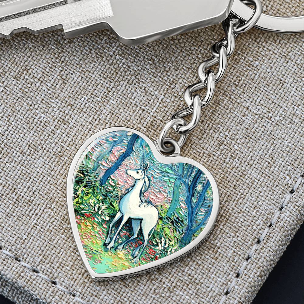 In the Shadow of the Forest Heart Keychain