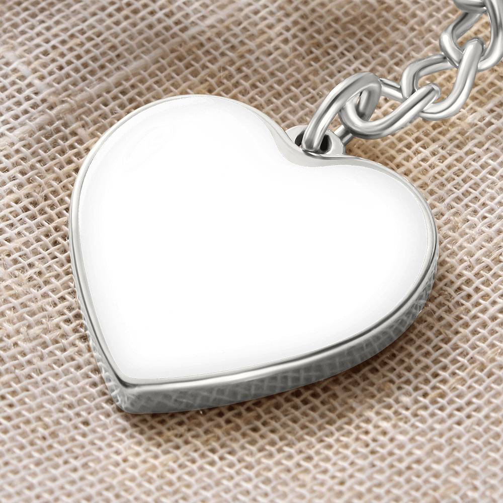 Beach Days - Brindle Boxer Heart Keychain