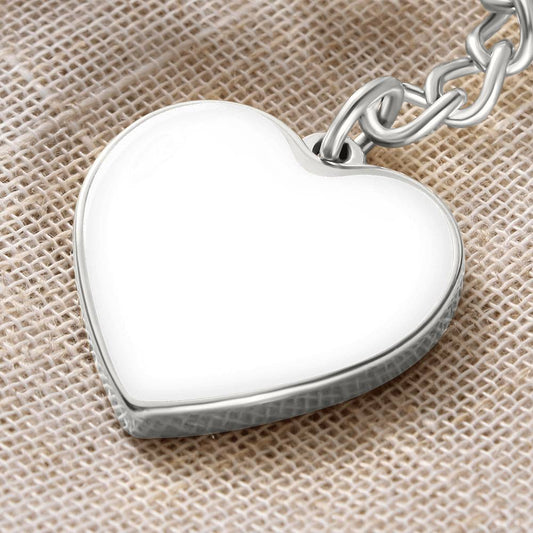 Beach Days - Brindle Boxer Heart Keychain
