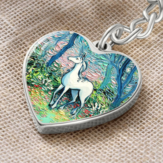 In the Shadow of the Forest Heart Keychain