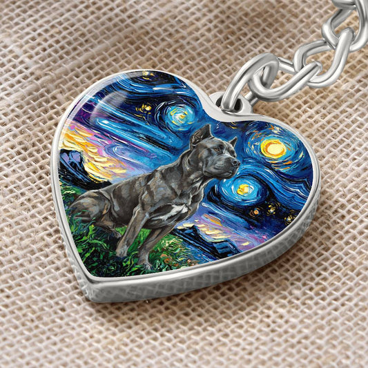 Cane Corso Heart Keychain